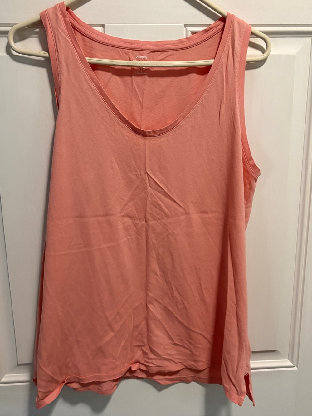 Old Navy Coral Pink Scoop Neck Tank Top